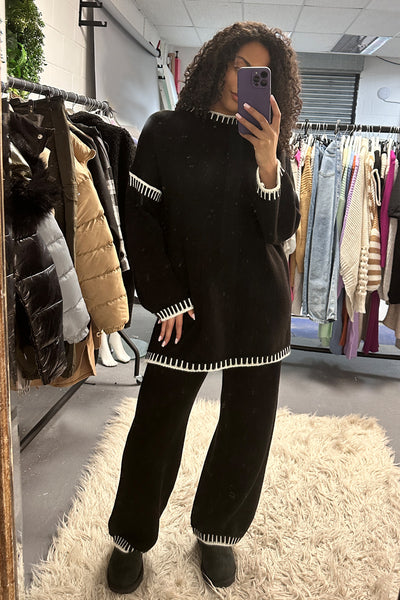 Contrast Border Knit Co-Ord