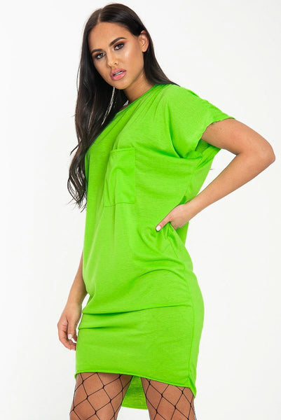 Green oversized t shirt clearance dress