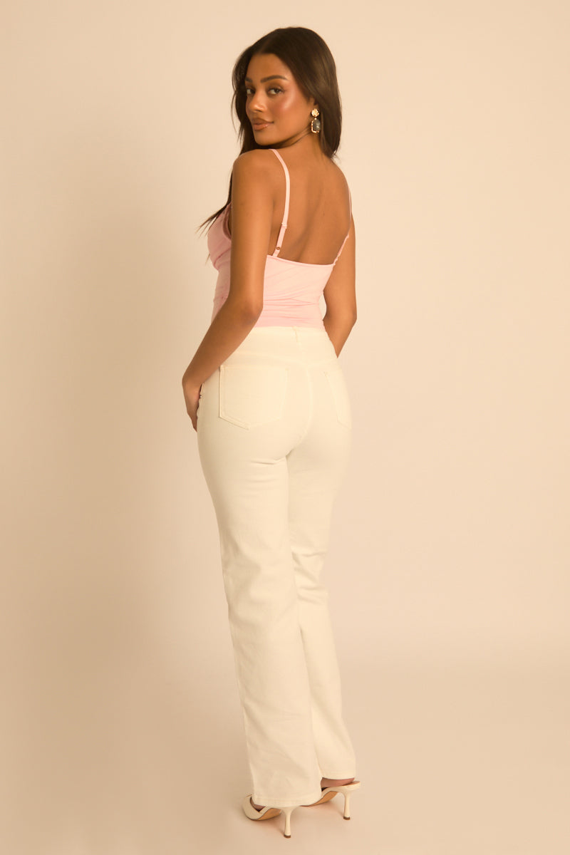 Pink Drape Detail Corset Top - Promise