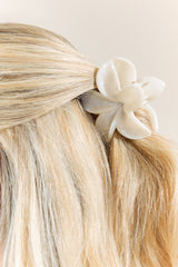 White Flower Claw Clip - Blake