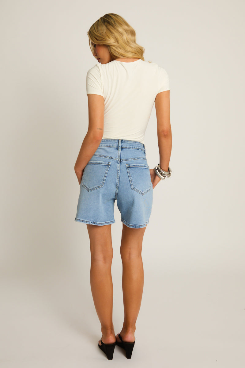 White Short Sleeve Bodysuit - Ingrid
