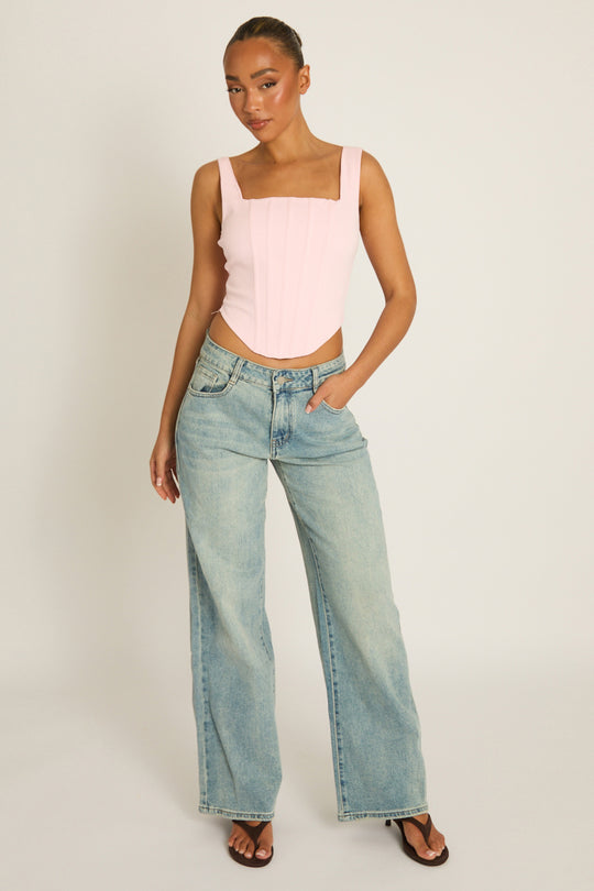 Vintage Blue Wide Leg Jeans - Elvie