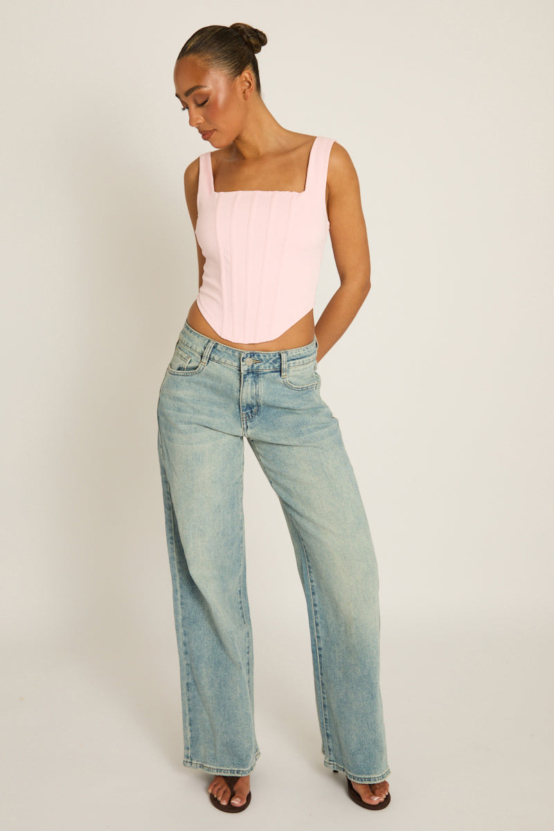 Vintage Blue Wide Leg Jeans - Elvie