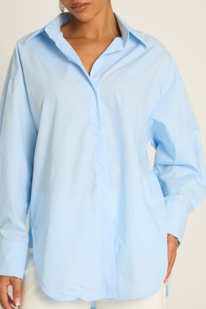 Blue Oversized Shirt - Gayle
