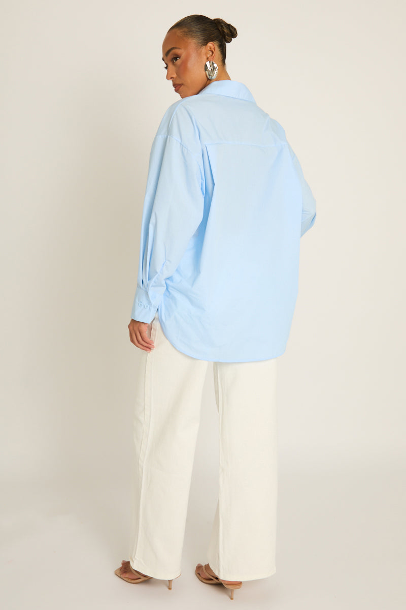 Blue Oversized Shirt - Gayle