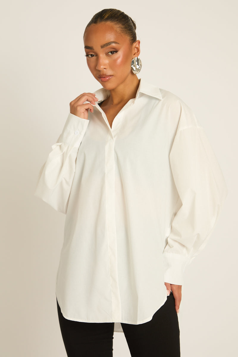 White Oversized Shirt - Gayle