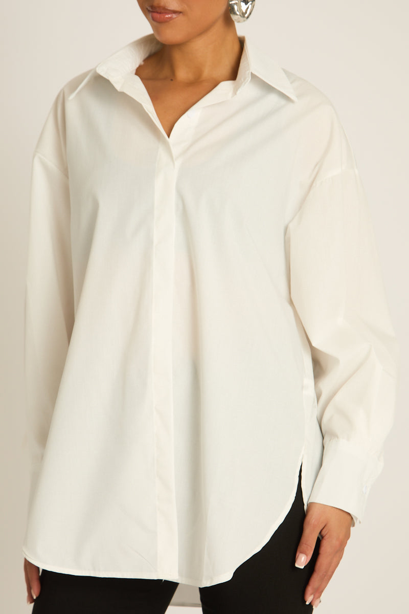 White Oversized Shirt - Gayle