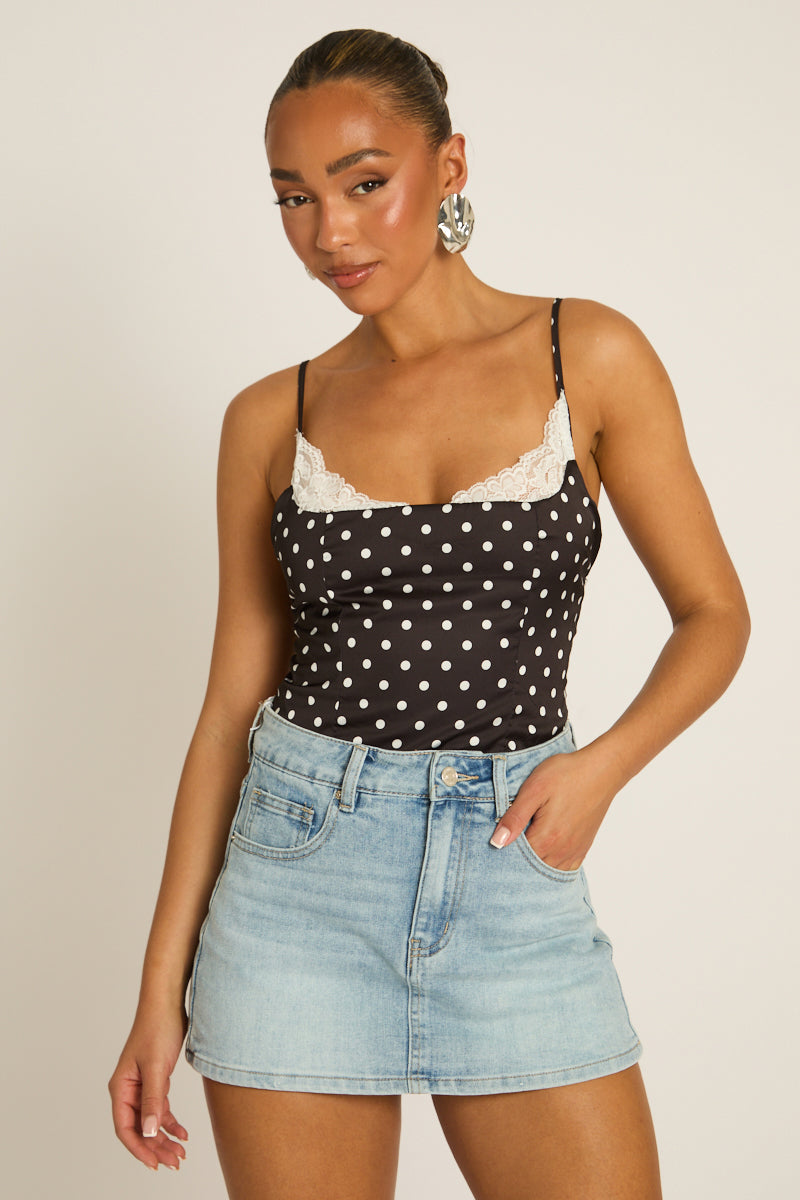 Blue Denim Micro Skort - Karlia