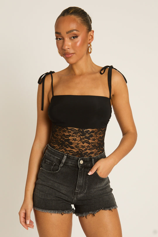 Washed Black Frayed Hem Shorts - Harris