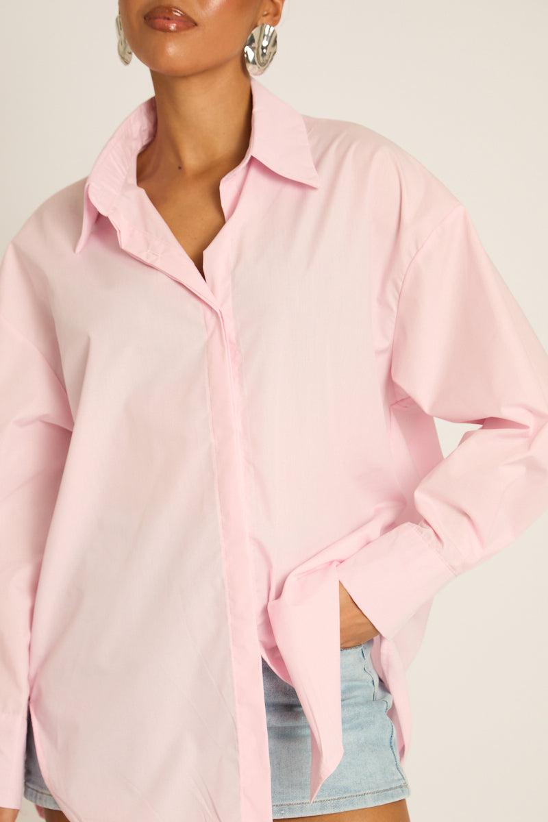 Pink Oversized Shirt - Gayle