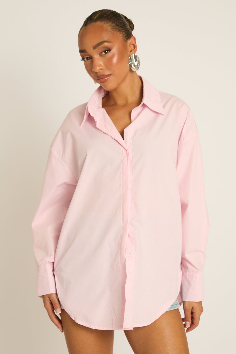 Pink Oversized Shirt - Gayle
