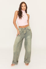 Pink Halter Cowl Neck Top - Nice