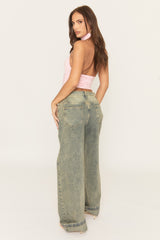 Pink Halter Cowl Neck Top - Nice