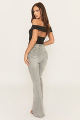 Black V Detail Ruched Bodysuit - Daisee