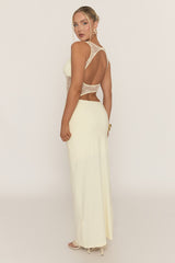 Yellow Lace Cut Out Maxi Dress - Odessa