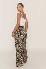 Leopard Print Wide Leg Trousers - Hannah