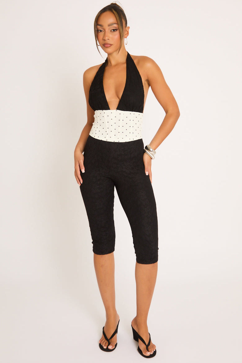 Black Lace Capri Pants - Tallulah
