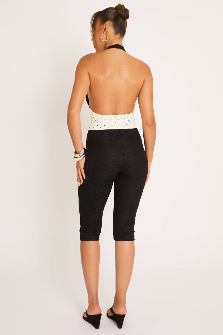 Black Lace Capri Pants - Tallulah