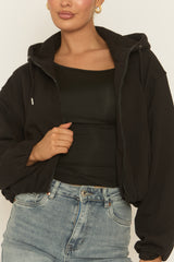 Black Loopback Bomber Jacket - Farlay