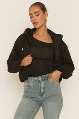 Black Loopback Bomber Jacket - Farlay