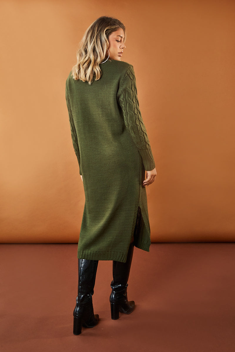 oversized knitted midi dress Knitted Oversized Midi Dress Black