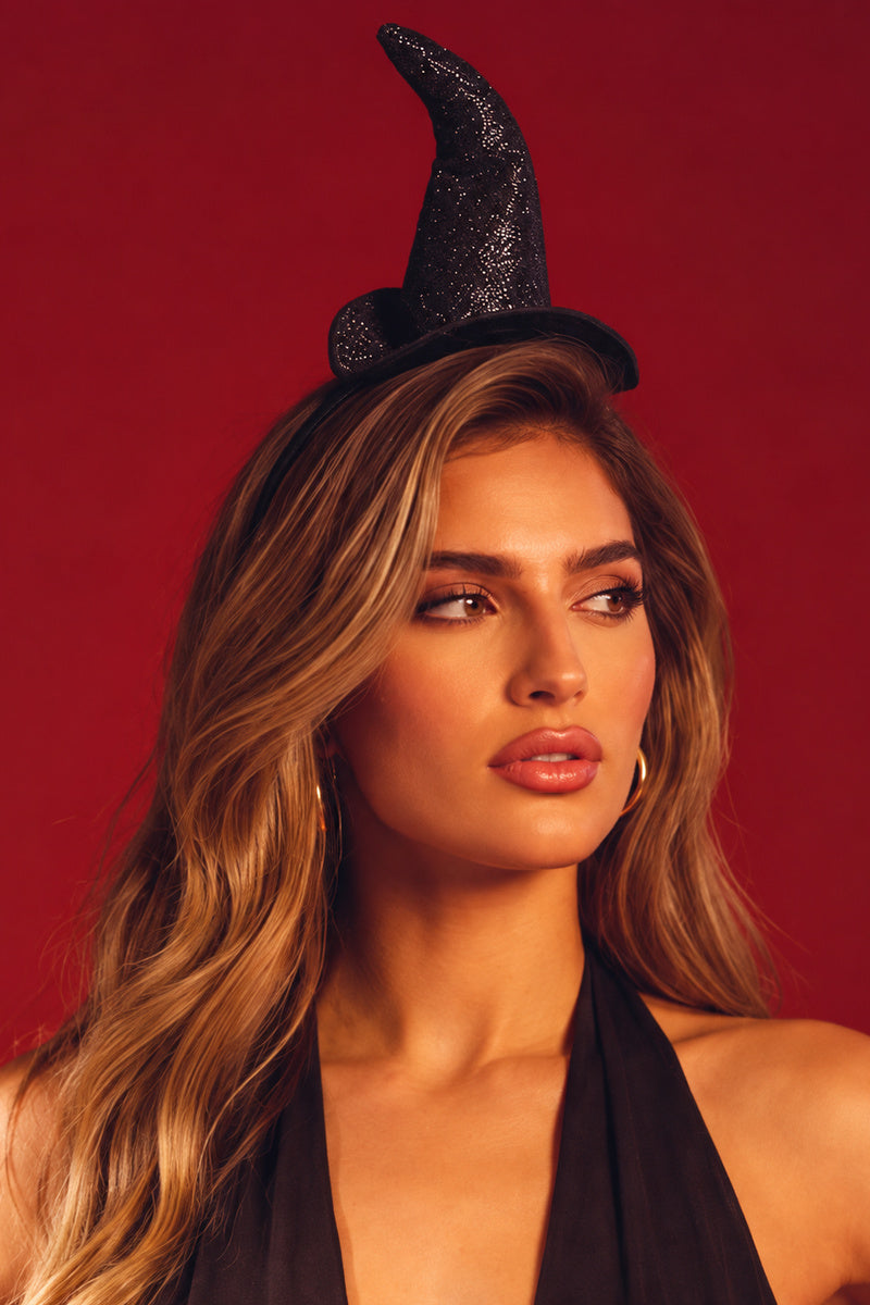 Black Witch Hat Headband - Della