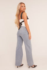 Light Blue Stretch Straight Leg Jeans - Hayle