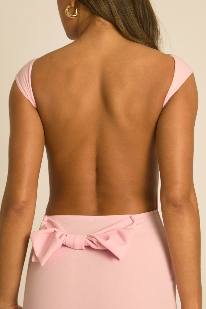 Pink Bow Detail Backless Mini Dress | Dresses | Rebellious Fashion Pink Bow Detail Backless Mini Dress | Dresses | Rebellious Fashion