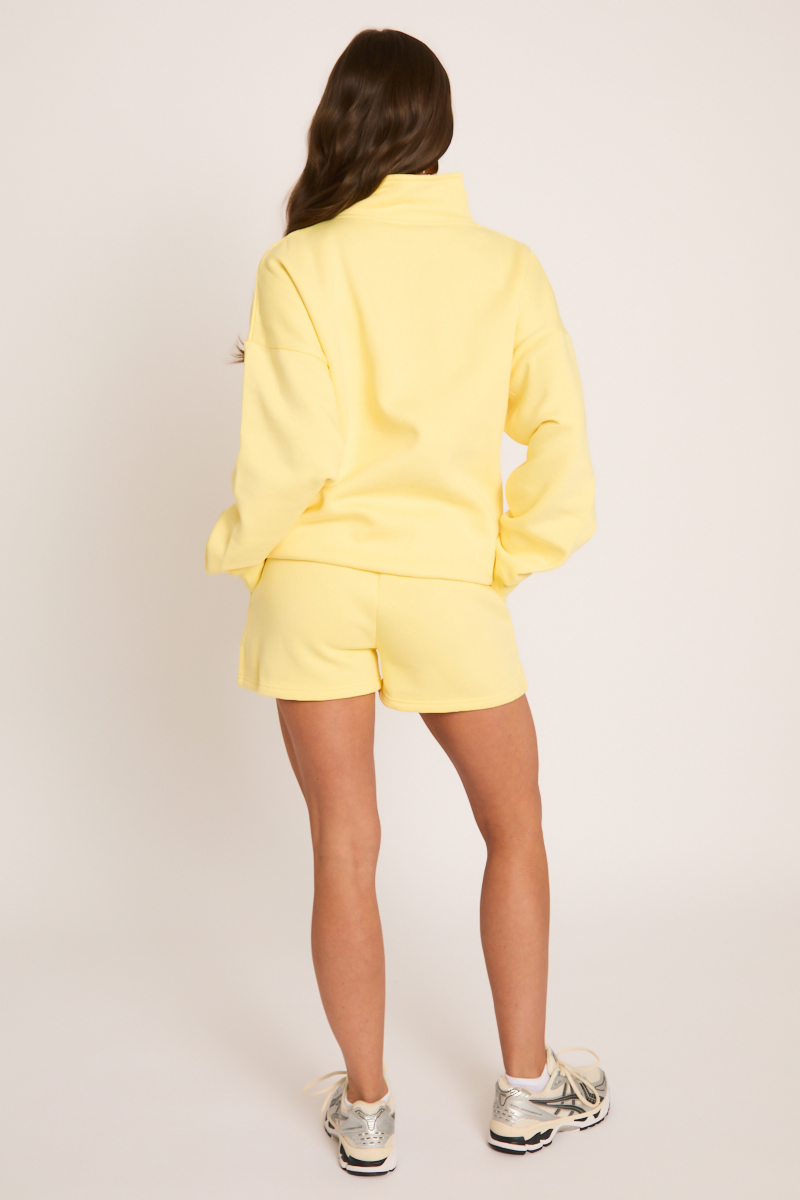 Yellow Oversized Half Zip Sweater and Joggers Loungewear Co-ord Set - Emily