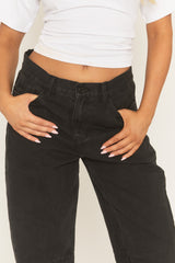 Black Balloon Leg Denim Jeans - Marny