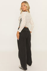 White Lace Sports Top - Evynn