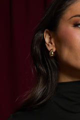 Gold Drop Stud Earrings - Rianne
