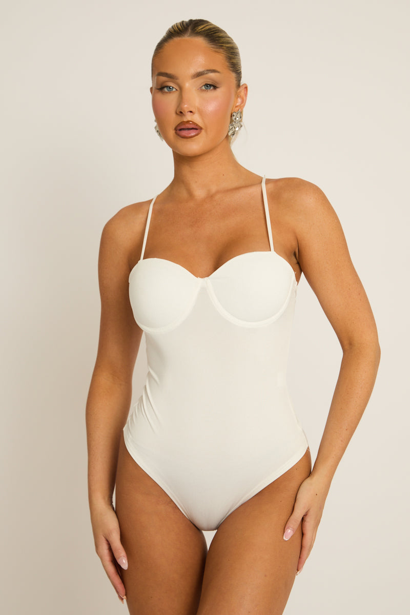 White Sculpting Bodysuit - Atlanta