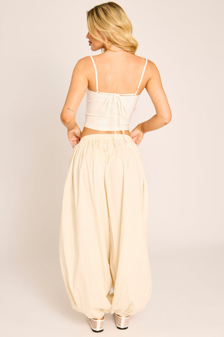 Beige Balloon Trouser - Chanice