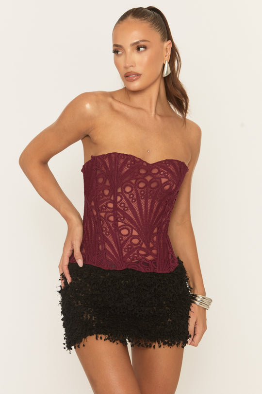 Black Textured Mini Skirt - Joslee