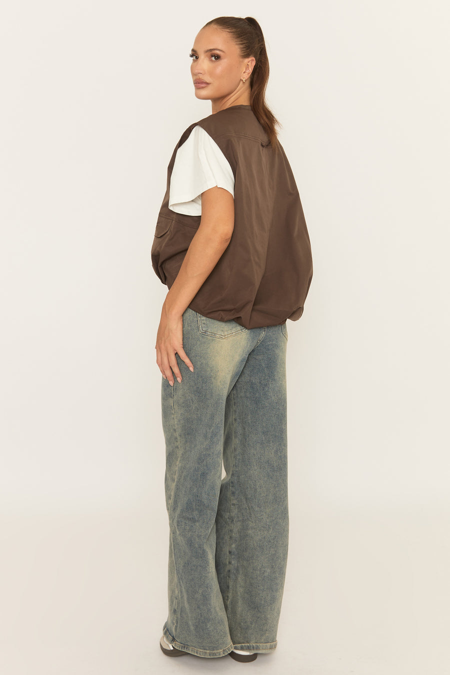 Chocolate Cropped Utility Jacket - Santona