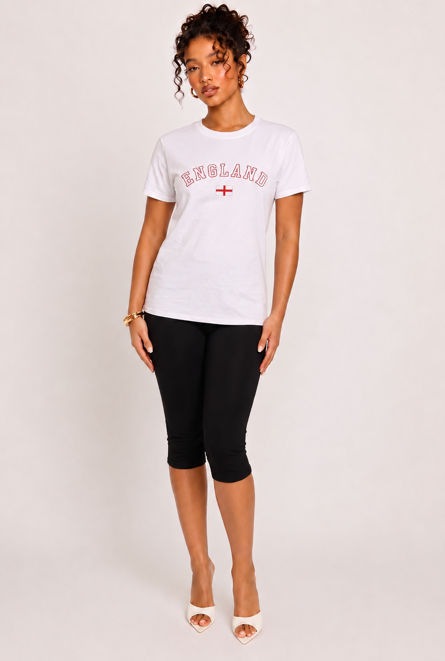 White England Graphic Short Sleeve Oversized T-shirt - Kyan