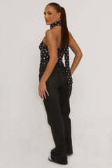 Charcoal Wash Asymmetric Waist Wide Leg Jeans - Christi