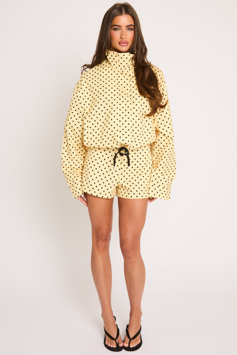 Yellow Polka Dot Shorts - Demi