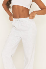 Bleach Grey Elasticated Waistband Wide Leg Joggers - Lakara