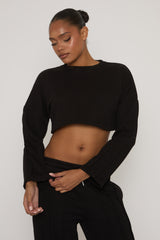 Black Binding Detail Loungewear Co-ord Set - Ceri