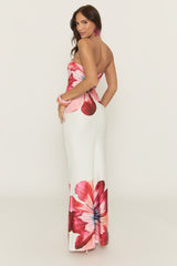 White Floral Bandeau Maxi Dress - Tenita