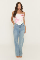 White Floral Corset Top - Aasta