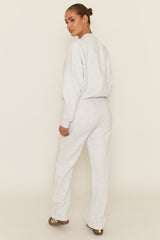 Bleach Grey Zip Front Bomber And Joggers Loungewear Co-ord Set - Sasha