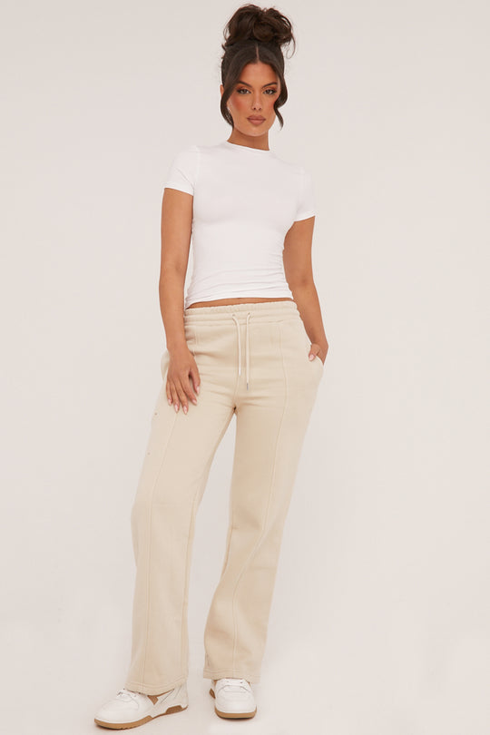 Stone Seam Detail Straight Leg Lounge Trousers - Adora