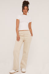Stone Seam Detail Straight Leg Lounge Trousers - Adora