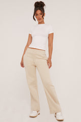 Stone Seam Detail Straight Leg Lounge Trousers - Adora
