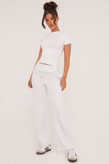 Light Grey Seam Detail Straight Leg Lounge Trousers - Adora