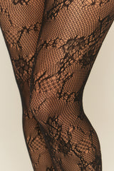 Black Lace Fishnet Tights - Arnie