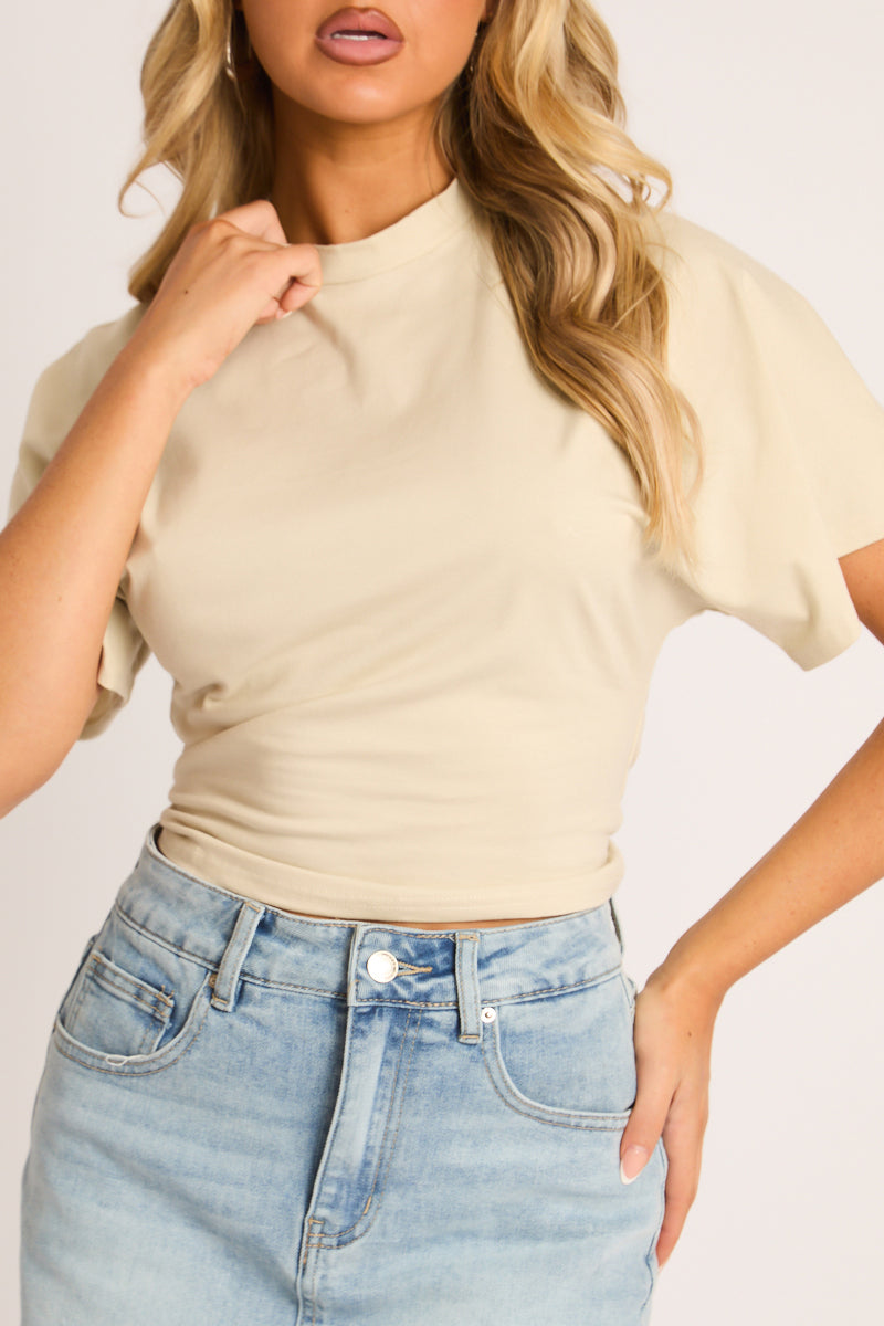 Stone Short Sleeve Cinched Waist T-Shirt - Hilde